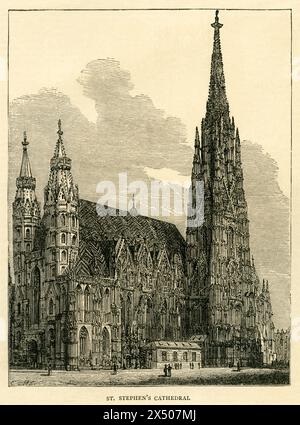 geography / travel, Austria, Vienna, St. Stephen`s Cathedral, illustration, ARTIST'S COPYRIGHT HAS NOT TO BE CLEARED Stock Photo